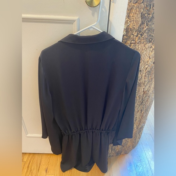 Ramy Brook size medium great black dress. It’s polyester. Lined. Looks silky. - Picture 3 of 5